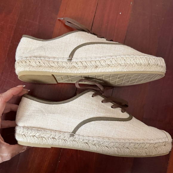 Jeffrey Campbell Canvas Espadrille Sneakers Ivory US 10.5 EU 42 - Picture 5 of 12